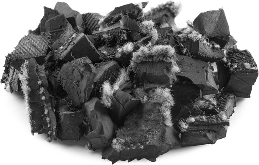 Playsafer Rubber Mulch Nuggets Protective Flooring for Playgrounds, Swing-Sets, Play Areas, and Landscaping (2,000 LBS - 77 CU. FT, Natural Black (Unpainted))