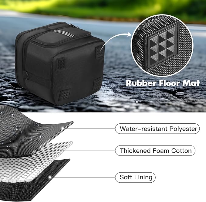 Carrying Case Compatible with ECOFLOW River 2 Power Station, Two-Layer Generator Storage Bag with Ventilated Zipper Windows & Quick Access, Includes Shoulder Strap for Camping Travel
