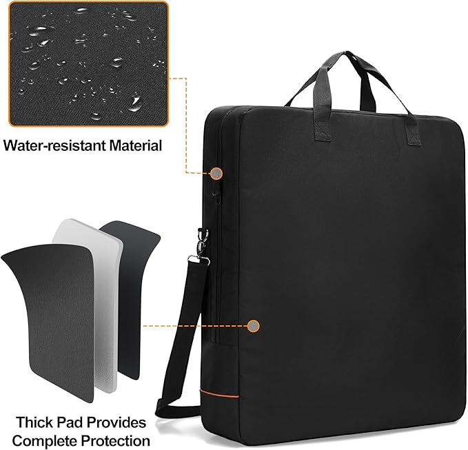 HODRANT Solar Panel Storage Bag with Bright Lining, Travel Solar Panel Carrying Case Compatible with Jackery SolarSaga 100W 100X 200W, Padded Carrier Organizer Compatible with ZOUPW 100W 110W 200W