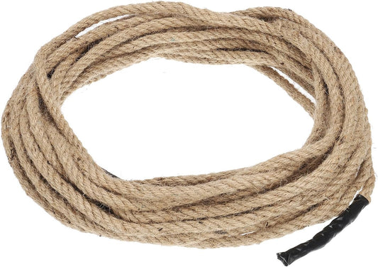 PATIKIL 1/2" x 50 Ft Twisted Manila Rope Jute Rope Natural Thick Jute Rope Twine Burlap Rope for Docks Railings Bundling Craft Tug of War Decorating