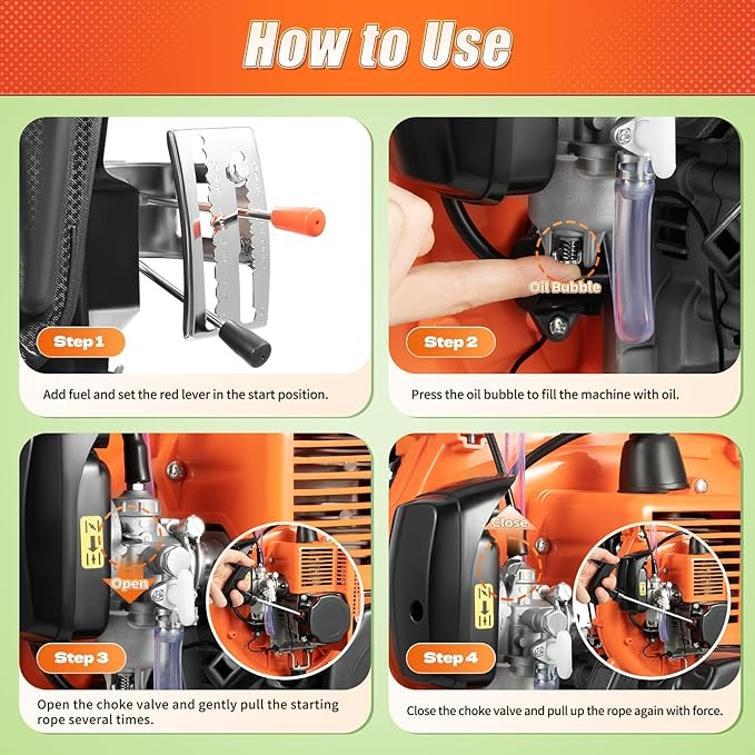 KRUDFS Mosquito Fogger, 3.7Gal Backpack Sprayer, Orange | 2.13KW 7500RPM 2 stroke motor, ultra-wide 39.4ft spray reach, ideal for orchard and greenhouse pest control
