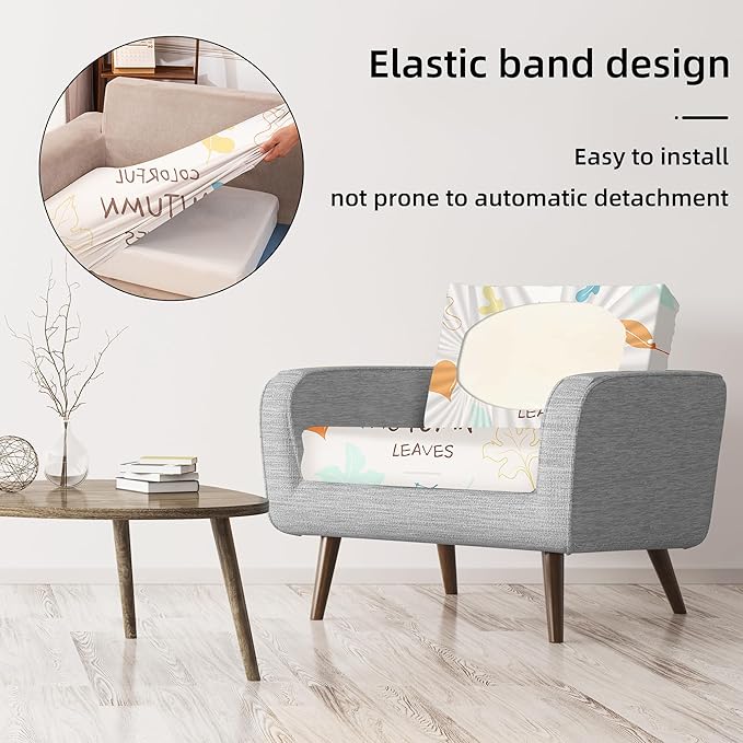 BIETYONE 8Pcs Stretch Patio Cushion Covers,Outdoor Couch Covers Replacement,Outdoor Couch & Sofa Slipcovers,for Patio Furniture Cushion Covers,Washable Reusable urniture Protector(Chrysanthemum,8PCS)