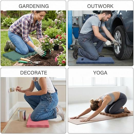 Woanger 12 Pcs Garden Kneeling Mat Foam Knee Mat Gardening Waterproof Knee Cushion for Baby Bath Seat Floor Yoga Exercise Seating Praying Work Classroom, 15.7 x 7 x 0.8 Inch (Morandi,Multicolor)