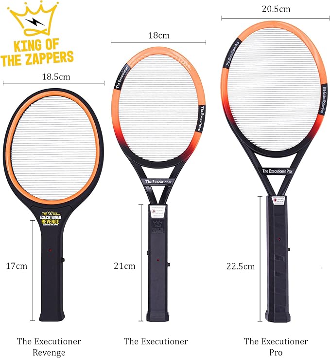The Executioner Pro Fly Killer Mosquito Swatter Racket Wasp Bug Zapper Indoor Outdoor Over 55cm Long