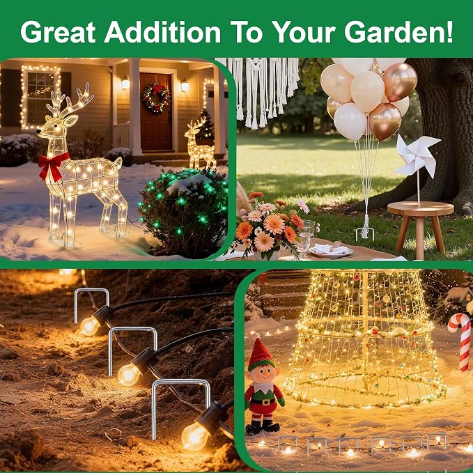 50 Pack Landscape Staples Galvanized - 6 Inch 11 Gauge Plant Cover Stakes for Securing Weed Barrier Fabric, Lawn Staples Tent Stakes Garden Stakes Fence Stakes Landscaping Fabric Ground Stakes