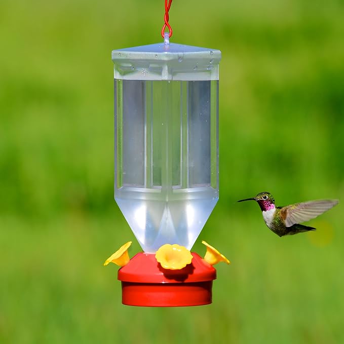 Perky-Pet 201 Lantern Hummingbird Feeder- 18 oz, Red, 6-Pack