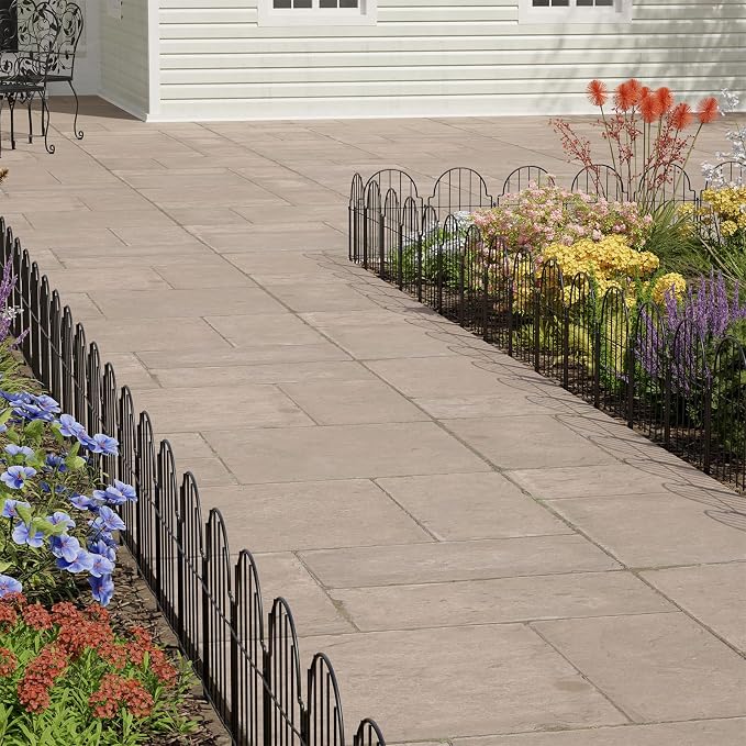 Garden Fence Panels, 17in H x 18.7ft L, 18 Panels Rust-Resistant Decorative Garden Fence, No Dig Small Garden Fence, Animal Barrier Fence for Garden Yard Flower Bed Patio Outdoor