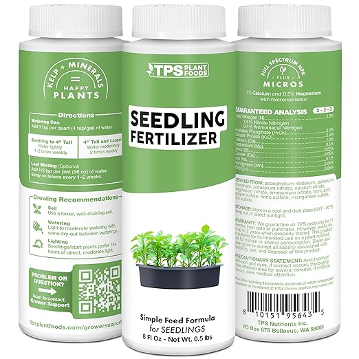 Seedling Fertilizer – Liquid Plant Food for Strong Root Development & Healthy New Growth, 8 oz