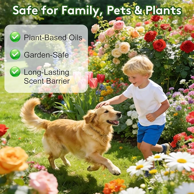 Powerful Deer Repellent Balls, Pest Repellent 24-Pack Deer Repellent for Garden & Outdoor Use, Natural Peppermint Oil Deer Deterrent to Keep Deer Away from Garden, Yard