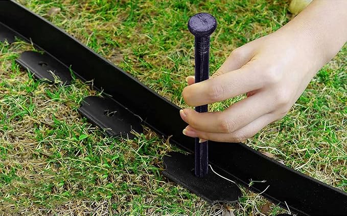 Ultra-Strong Landscape Spikes 12 Inch 25 Counts Metal Landscape Edging Anchoring Spikes, Heavy Duty Nails for Artificial Turf Spikes, Paver Edging, Timber Carpentry, Weed Barrier, Tent Pegs