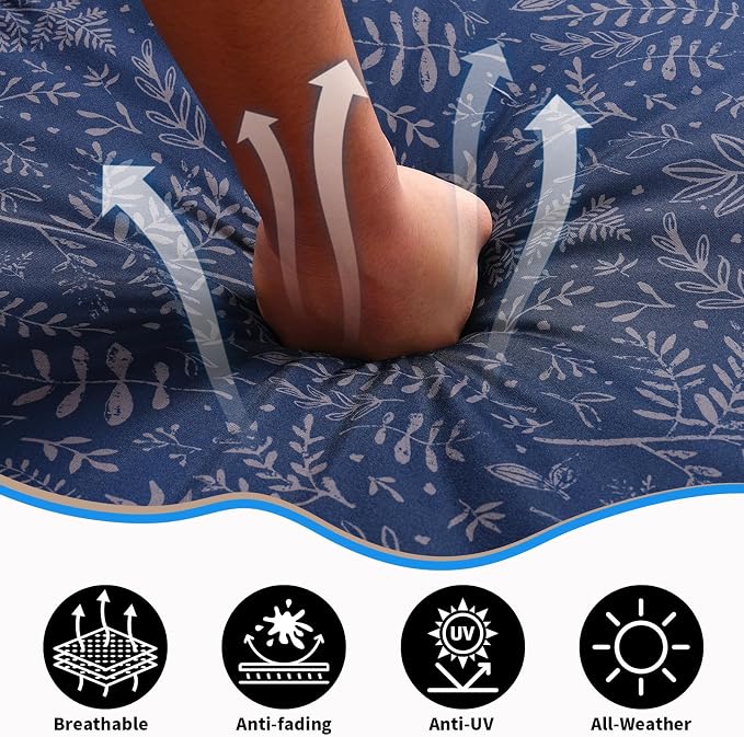 14 Piece Outdoor Patio Cushion Covers Replacement Waterproof with Zipper for 6-Seater Sectional Couch Chair Patio Furniture Conversation Sofa Seat Cushions Slipcovers Set, Only Cover