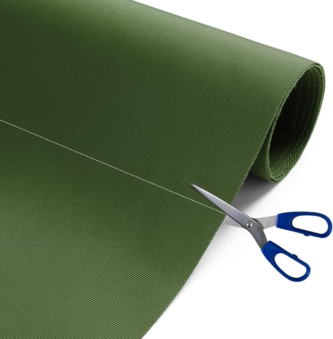 Nylon Fabric, 58" W 420D Waterproof Fabric 5 Yard Ripstop Nylon Material Outdoor Upholstery Twill Sewing Material for Patio Chair, Cushion, Purse, Tote Bag, Tent, Tarp Cover, DIY Project Retro Green