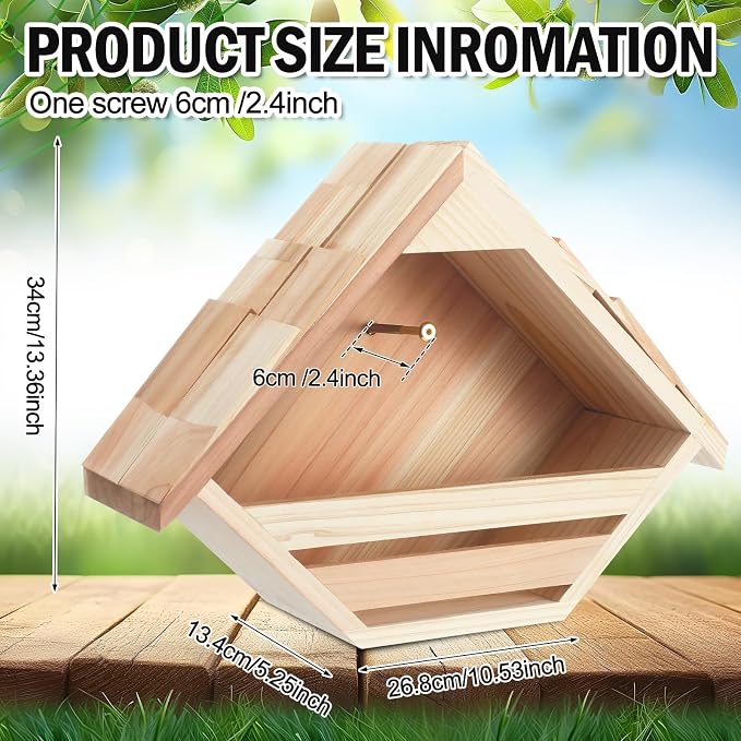 DoubleFill 1 Pcs Cedar Dove Nesting Box Dove House Nest for Bird Pigeon Outside Doves Nesting and Roosting Platform Garden Decoration (Novelty)