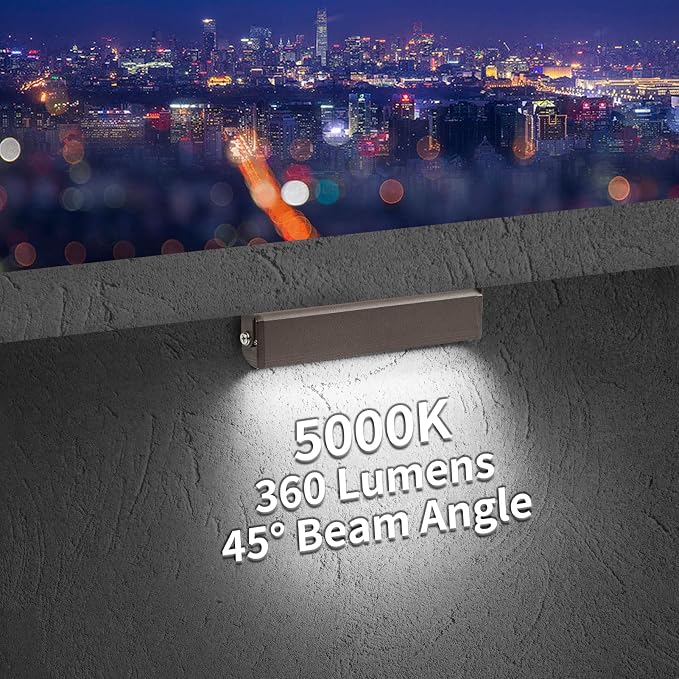 8-Packs 3W 7inch LED Hardscape Paver Lighting,12V AC/DC Low Voltage Retaining Wall Lights,LED Landscape Lighting,5000K Daylight White Outdoor Step Light,50,000 Hours Lifespan