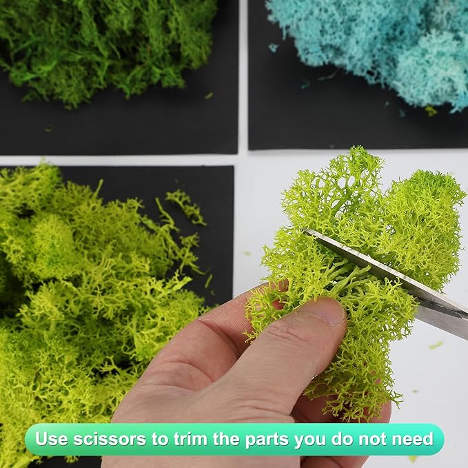 uxcell Preserved Reindeer Moss, 17.6oz Fake Moss for Crafts Artificial Dried Moss for Decoration Terrariums Potted Plants, Yellow