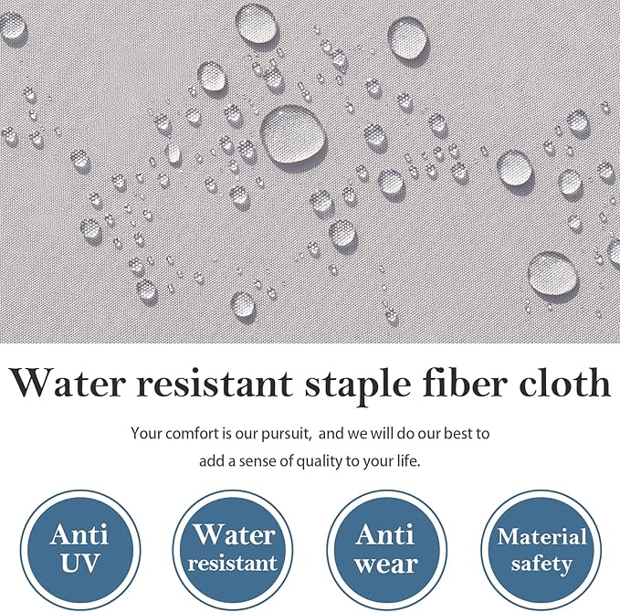 14Pcs Patio Cushion Covers Replacement Splashproof UV-Resistant Inelastic Covers with Zippers, Max Compatible 25.6x25.6x4inch Patio Cushion, for 7 Pcs Outdoor Patio Furniture Sets