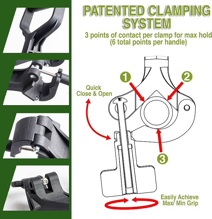 Reach Right Universal Handle Attachment for Weedeater, String Trimmer, Shovel, Rake & More | Versatile Ergonomic Back Saving Attachment for All Gardening Tools | Made in the USA