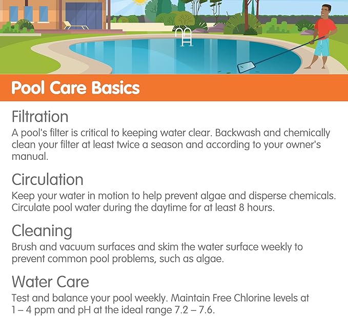 Pool Essentials® Shock Treatment, Clears Cloudy Water, Fast-Dissolving, 24-Pack, Granular