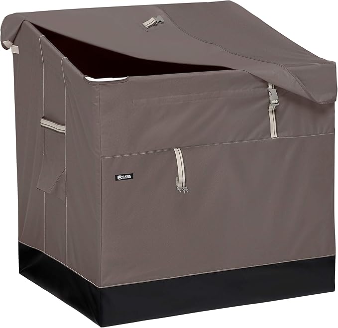 Classic Accessories Ravenna Water-Resistant 85 Gallon Deck Box, outdoor storage box