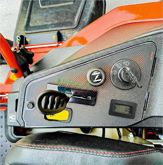 Hardline Products USA Digital Hour Meter – OEM Replacement for John Deere - Toro - Ariens & Briggs Stratton – Fits 100, X & G Series Mowers – Waterproof Maintenance Gauge for Tractors - E330