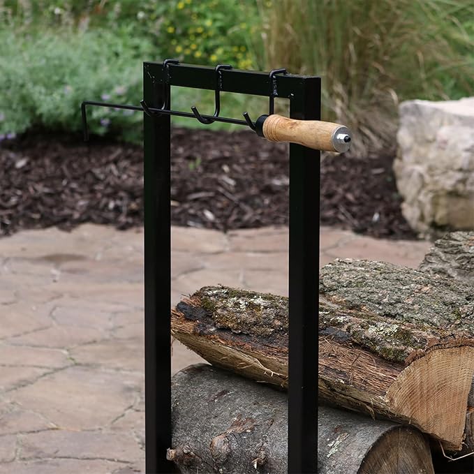 Sunnydaze Firewood Log Rack with Cover - Indoor or Outdoor Wood Storage - 30-Inch - 500-lb Capacity