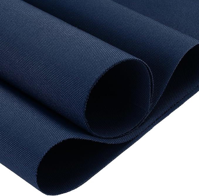 Thickened Waterproof Canvas Fabric by The Yard, 1200D 58" W Outdoor Upholstery Material Heavy Duty Fabric Water Resistant Sewing Material for Chair Patio Cushion Purse Bag, 5 Yard Navy Blue