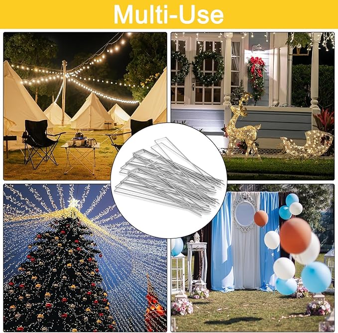 HongWay 4000 Pack 6 Inch Landscape Staples Bulk, Galvanized Garden Stakes 11 Gauge U-Shaped Pins Tent Stakes Yard Ground Staples for Landscaping Fabric, Lawn, Turf, Fence, Plant Cover, Irrigation