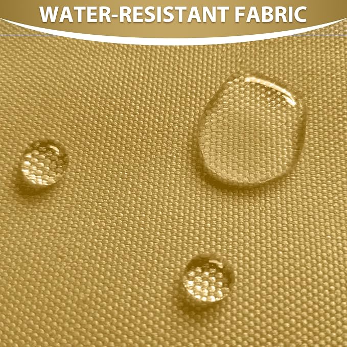 Waterproof Canvas Fabric by The Yard 58inch 600D Upholstery Material Polyester Fabric Outdoor Water Resistant Fabric for Sewing Chair Patio Cushion Purse Bag Interior, Pre Cut 3 Yard Tan