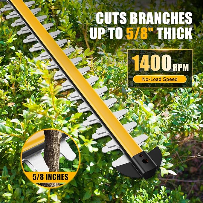 Cordless Weed Wacker + Hedge Trimmer + Leaf Blower Combo Compatible with Dewalt 20v Max Battery(Tool Only), 20V Cordless Weed Eater & Edger/String Trimmer for Lawn Care, Garden, Yard