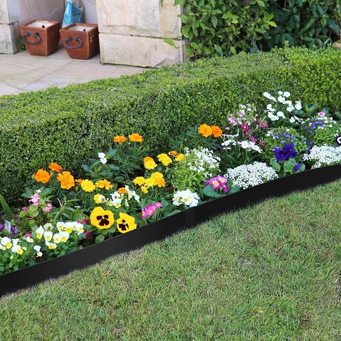 40" L X 4.5" H Galvanized Steel Landscape Edging, 10 Pack Metal Edging for Landscaping, Hammer-in Metal Garden Edging for Lawn, Yard & Pathway Border