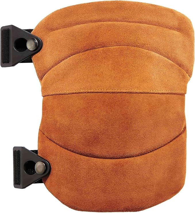Ergodyne - 18232 Leather Knee Pads, Heavy Duty, ProFlex 230 Brown, One Size