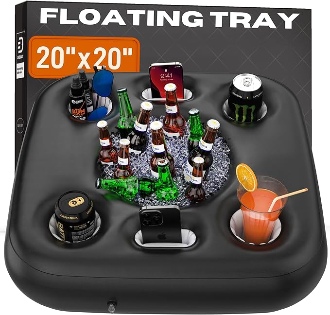 DIVEBLAST Floating Cooler for Pool, Lake, River & Kayak - Holds Up to 24 Cans with Ice - Leakproof Insulated Cooler for River Floating