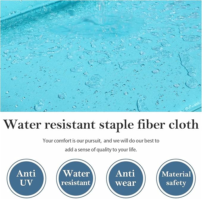 14Pcs Patio Cushion Covers Replacement Splashproof UV-Resistant Inelastic Covers with Zippers, Max Compatible 25.6x25.6x4inch Patio Cushion, for 7 Pcs Outdoor Patio Furniture Sets
