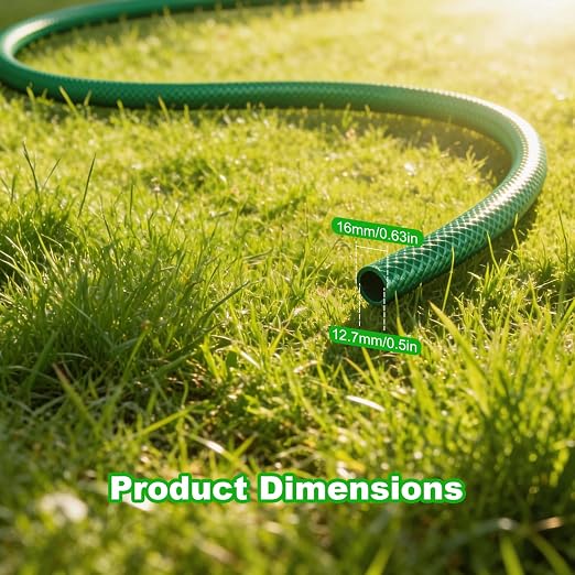 50 FT 1/2 Inch Drip Irrigation Tubing Kit:Premium Garden and Landscape Watering System-Drip Irrigation Hose with 2 Quick Connector 4-Way Connector,2 Quick Connector 6-Way Connector and Tube Cap