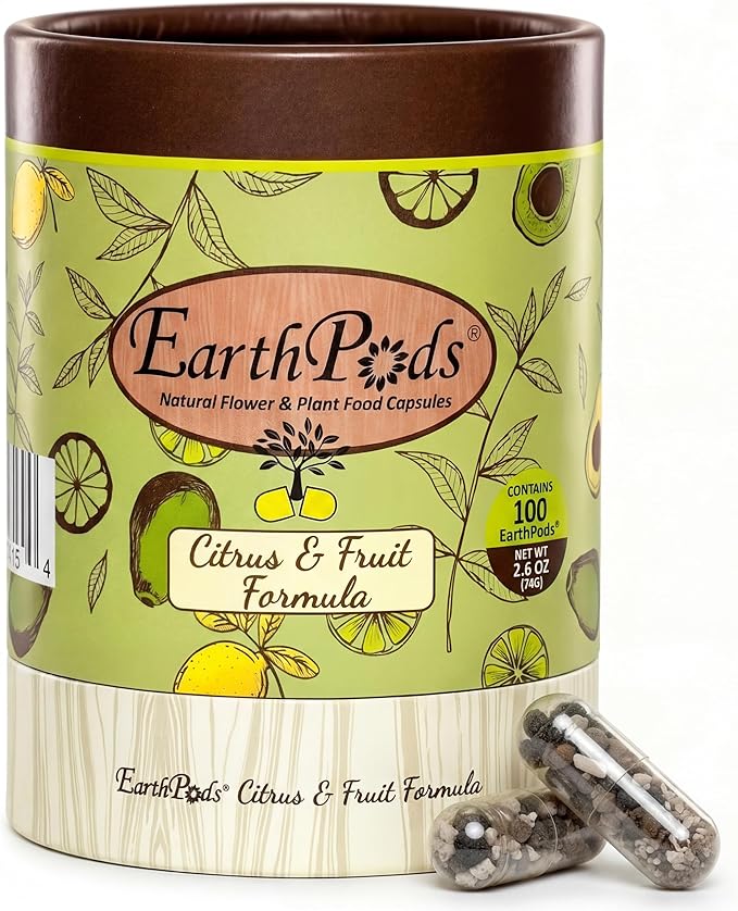 EarthPods® Organic Fruit Tree & Citrus Fertilizer Spikes – 100 Plant Food Capsules - Made in USA