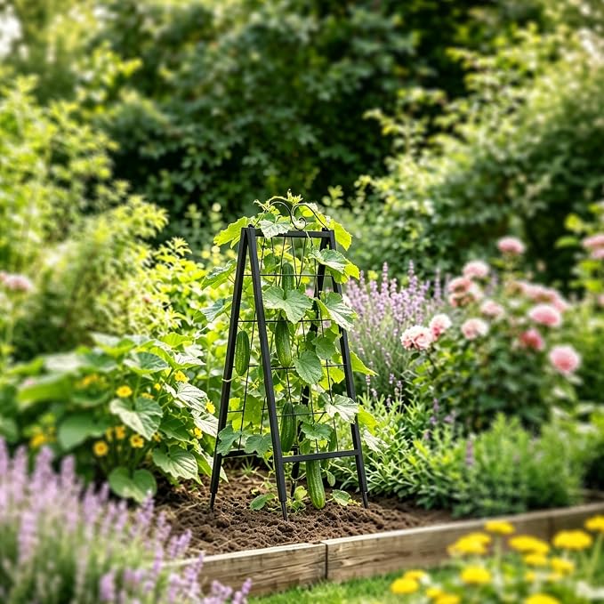 Zhongma Metal Garden Trellises … (16" x 52.5"H A-Frame 2 Pack)