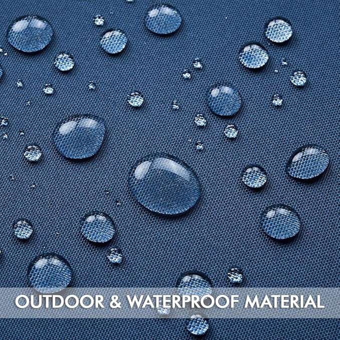 MIULEE Pack of 2 Outdoor Waterproof Pillow Covers Decorative Farmhouse Throw Pillow Covers Square Solid Color Couch Cushion Covers for Patio Tent Bed Sofa Living Room 18x18 Inch Navy Blue