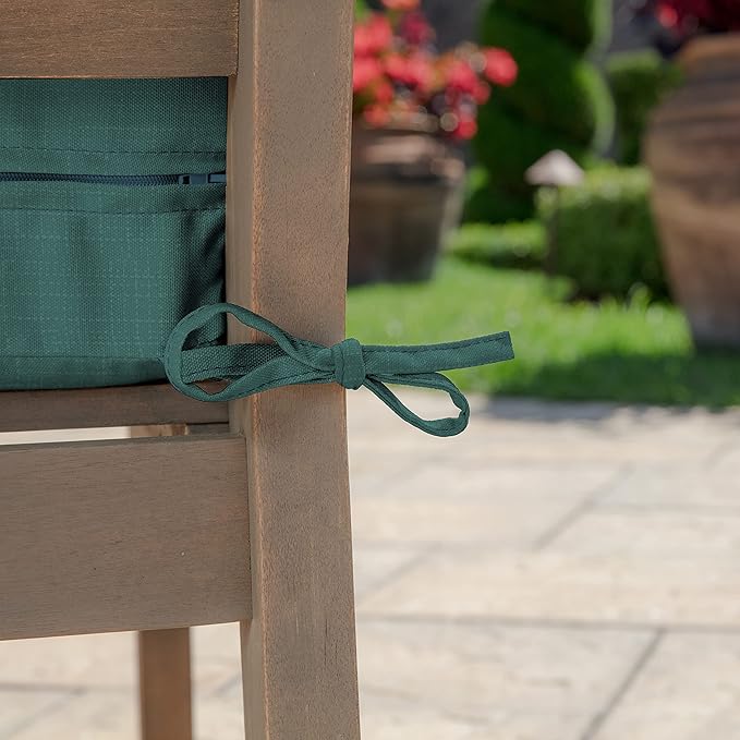 Arden Outdoor Deep Seat Cushion Set (4-Pack), 24 in x 24 in, Weather-Proof, Rain-Proof, Fade Resistant Patio Cushion for Chair, Sofa, and Couch Peacock Blue Green Texture