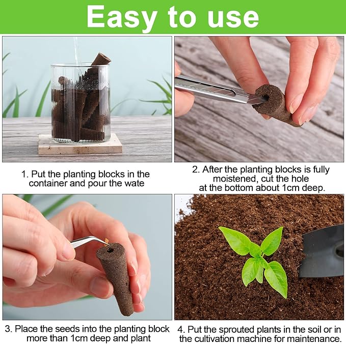 Chumia 200 Pcs Hydroponics Grow Sponges Replacement Root Growth Sponges Pods Kit for Indoor Hydroponic Garden Patio Lawn Plant Growth System Seed Starter