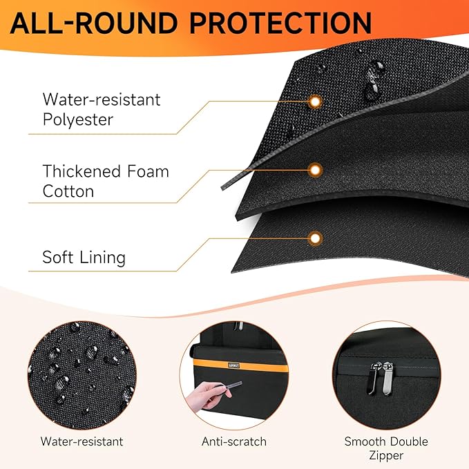 LEFOR·Z Carrying Case Compatible with Jackery Explorer 240 v2/300/Anker Solix C300, Portable Power Station Travel Storage Bag with Multiple Pockets for Charging Cable and Accessories(Bag Only)