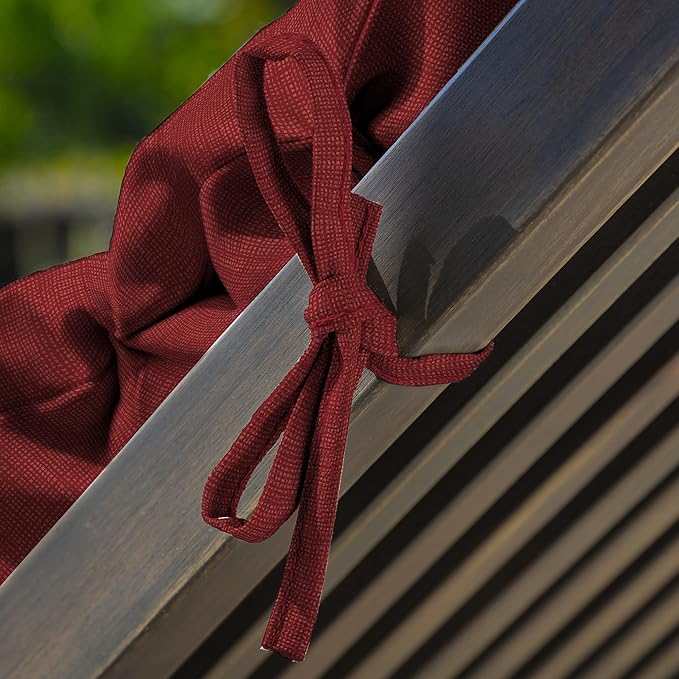 Arden Outdoor Chaise Cushion, 21 in x 72 in, Weather-Proof, Rain-Proof, Fade Resistant Patio Cushion for Chaise Lounger Ruby Red Leala