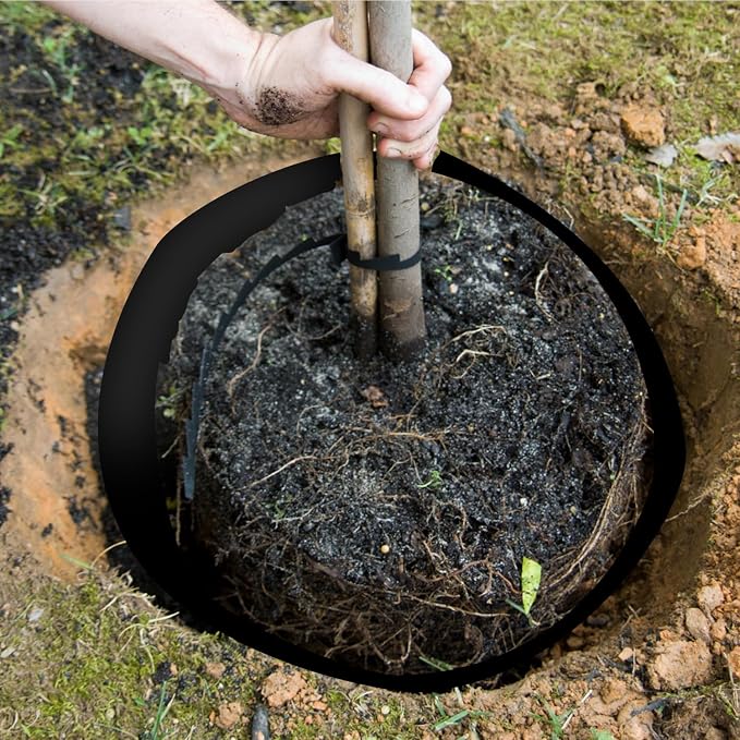 50ft x 30in x 80mil Tree Root Barrier Bamboo Barrier Rhizome Control Barrier for Landscaping and Protection Roads