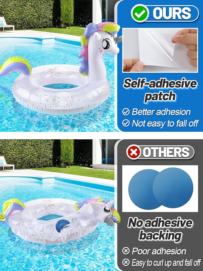 Aulock Exlarge Clear Pool Liner Repair Patch - 4ft x 2.8ft Self-Adhesive PVC Vinyl Patch Kit for In-Ground or Above Ground Pools Inflatable Swimming Pools Boat Air Mattress