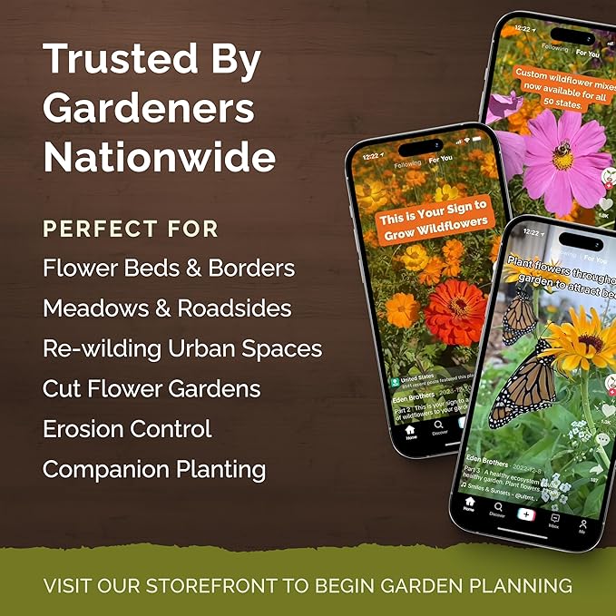 Eden Brothers Zin Master Zinnia Seeds for Planting 2026, 5 lb Flower Seeds Mix 2,400,000+ Seeds – 6 Variety Mix, California Giant, Dahlia, Mexican, Lilliput Zinnia | Non-GMO Garden Seeds, Zones 3-10