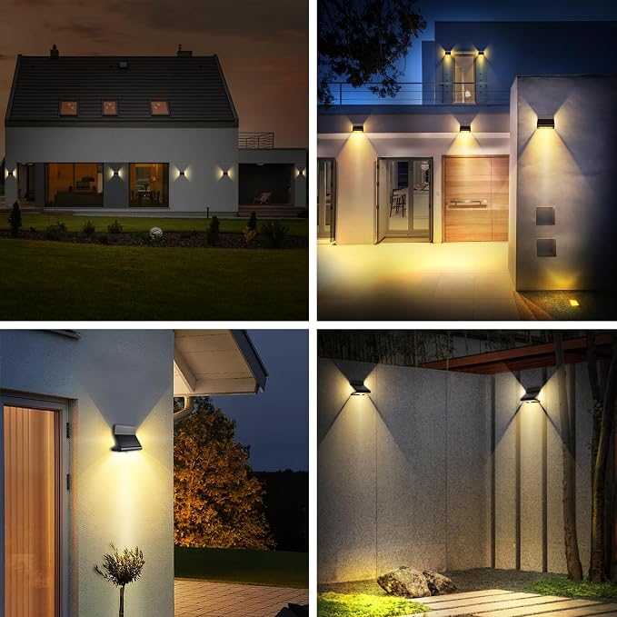 AURAXY Solar Motion Sensor Security Lights Outdoor, Bright Waterproof LED Lights, Wireless Solar Wall Light to Protect Your Home for Front Door Yard Backyard Garage Porch Fence