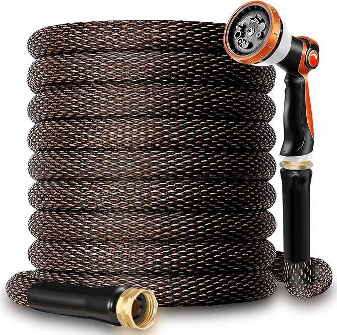 Garden Hose 50FT - 601PSI High Pressure, Kink-Free & Lightweight, Abrasion Resistant Water Hose for Car Wash, Lawn, Watering