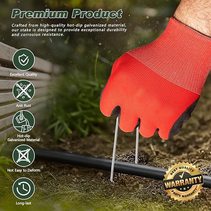 6 Inch 50 Pack Landscape Staples & Garden Edging