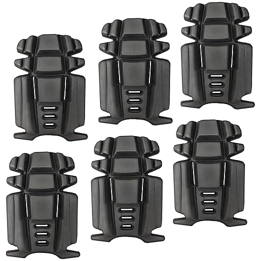 Knee Pad Insert for Work Pants, Uniforms, and Tactical Pants, Breathable Knee Pad Inserts for Gardening, Construction, Flooring, Cleaning, and Garage, 9.3''×6.5''×1'', Black, 3 Pairs