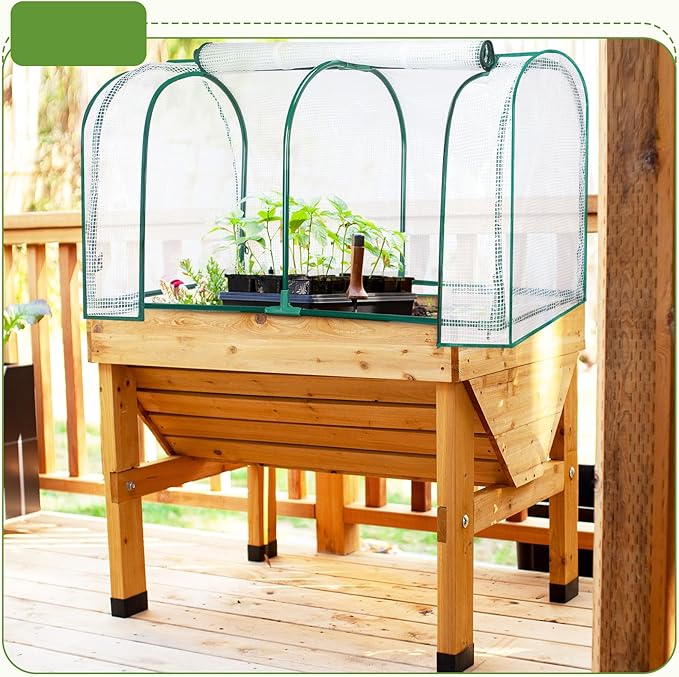 GlikCeil 2 Pcs 47" l x 21" W x 24" H Greenhouse Cover Portable Mini Outdoor Indoor Tabletop Greenhouse for Healthy Plants, Raised Garden Beds, Vegetable Rows, Include Frame and Cover