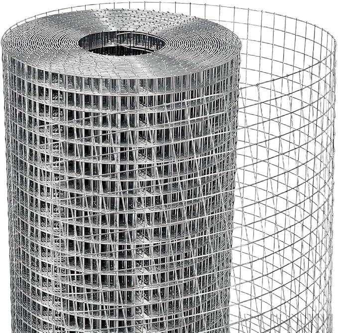 HORCH Hardware Cloth 1/2 inch 48 x 100 Ft 19-Gauge, Hot-dip Galvanized After Welding, Chicken Wire Fencing, Wire Mesh Roll, Wire Fencing, Gopher Wire for Underground, Rabbit Wire, Chicken Coop Cover
